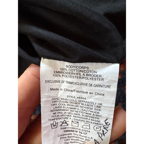 Tory Burch Ravena Beach Tunic Dress XS / S Caftan Cover up Beach Swim - Picture 10 of 10